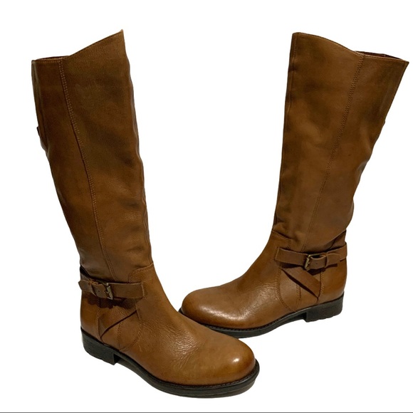 Franco Sarto Shoes - Franco Sarto Leather High Boots Cognac Sz 9